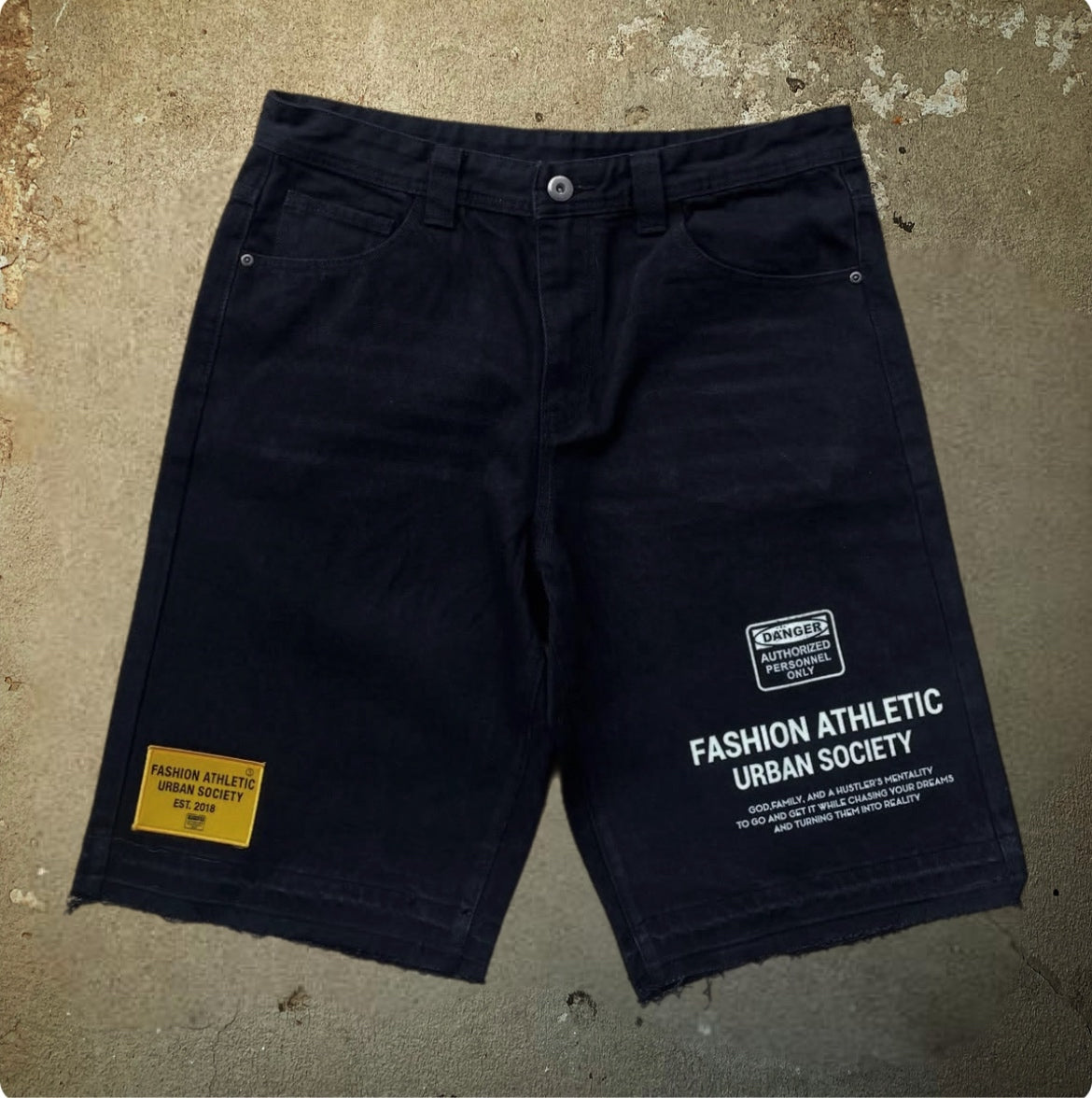 FAUS Distressed Jean Shorts