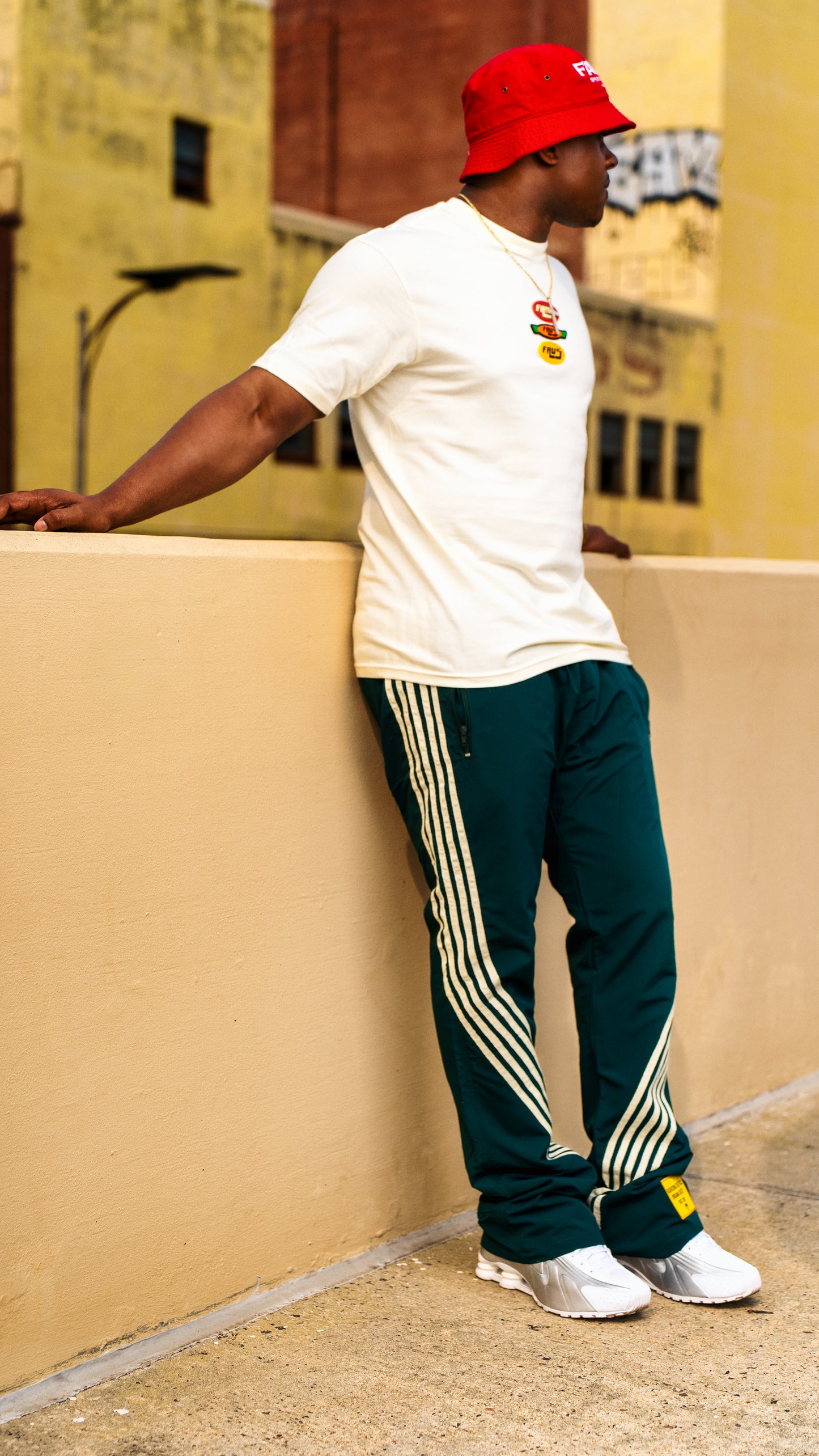 FAUS “Superstar” Stripe Runner Nylon Pants