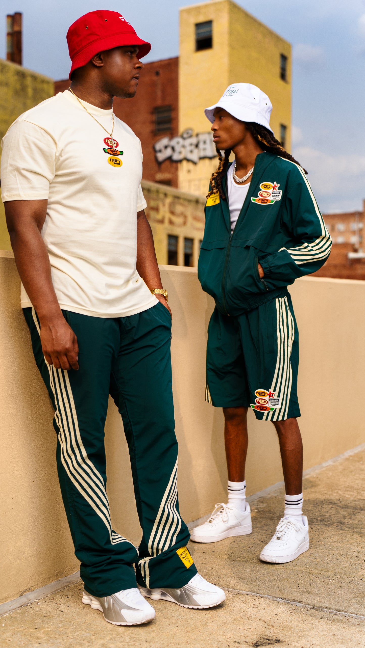 FAUS “Superstar” Stripe Runner Nylon Pants