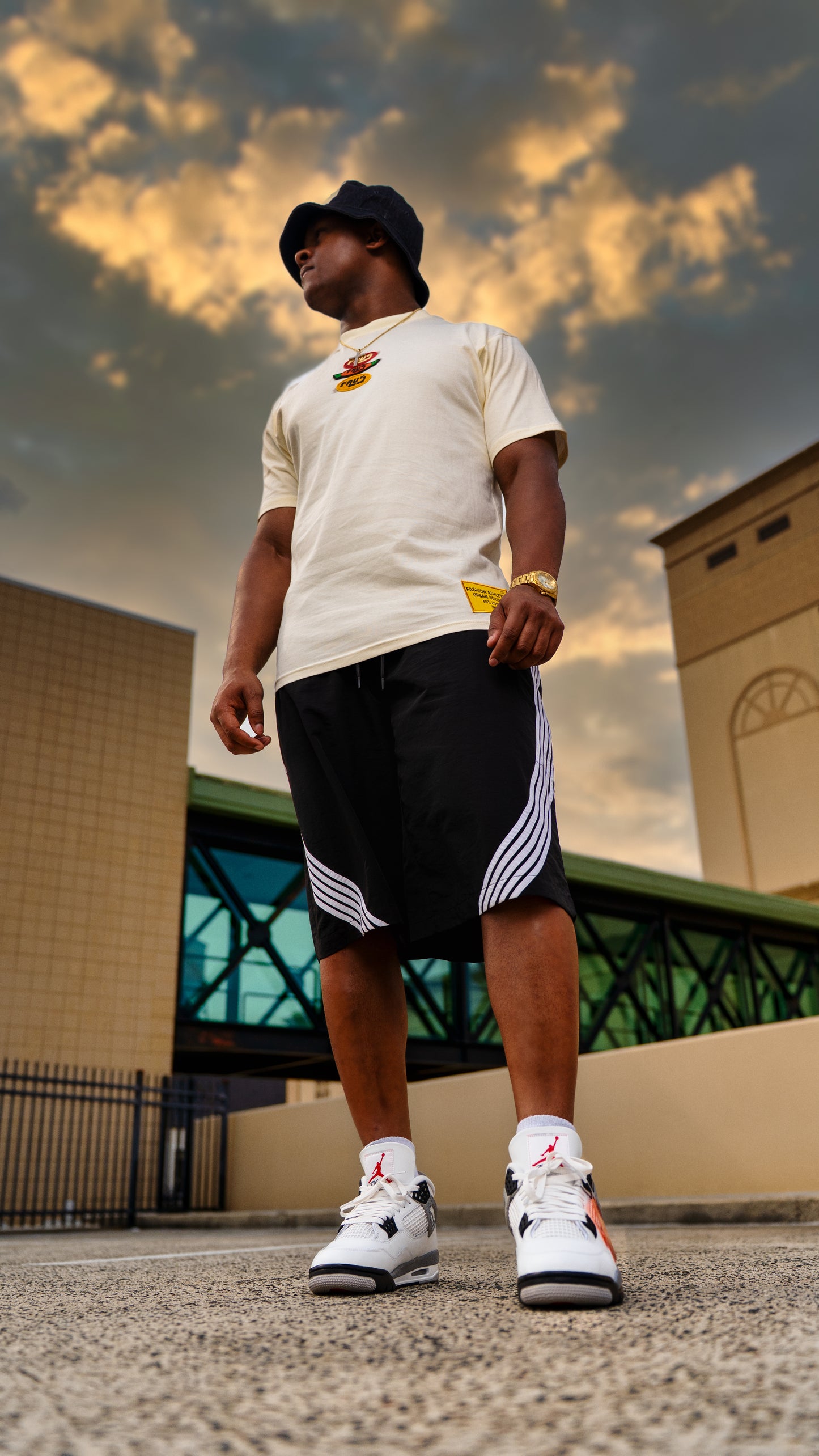 FAUS Oversized Racer Nylon Shorts