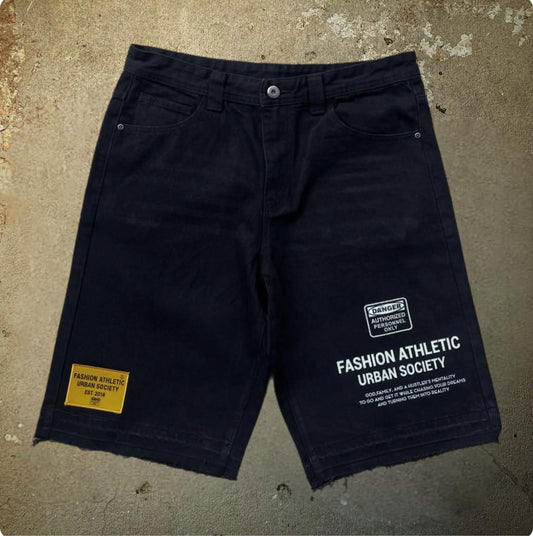 FAUS Distressed Jean Shorts