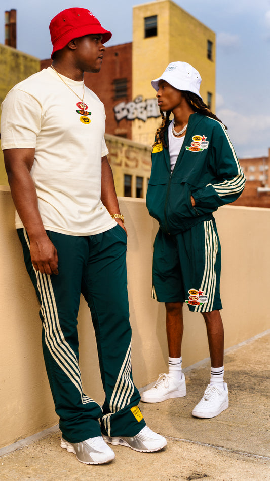 FAUS “Superstar” Stripe Runner Nylon Shorts