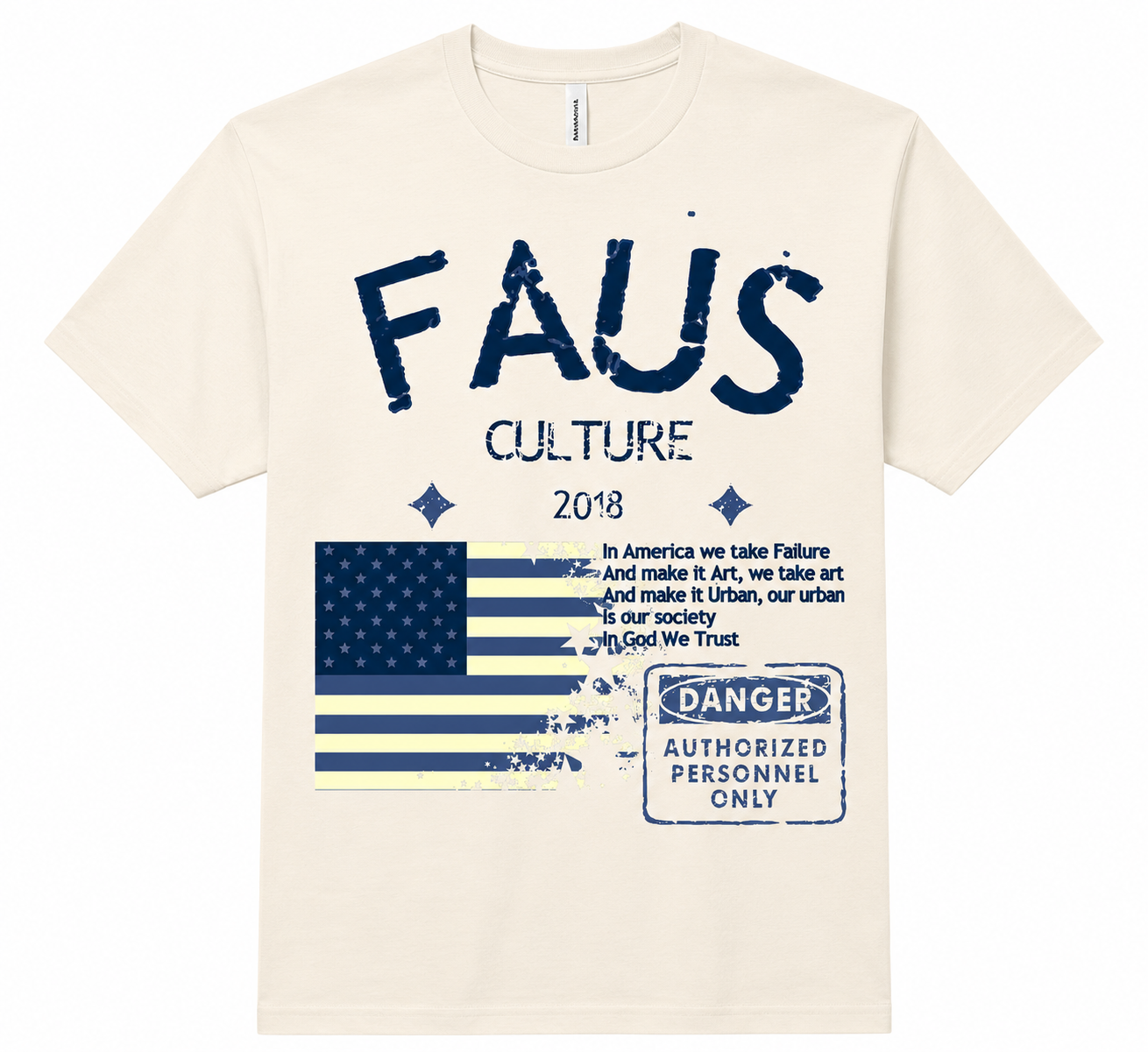 FAUS “AMERICA” Vintage-Navy Tee