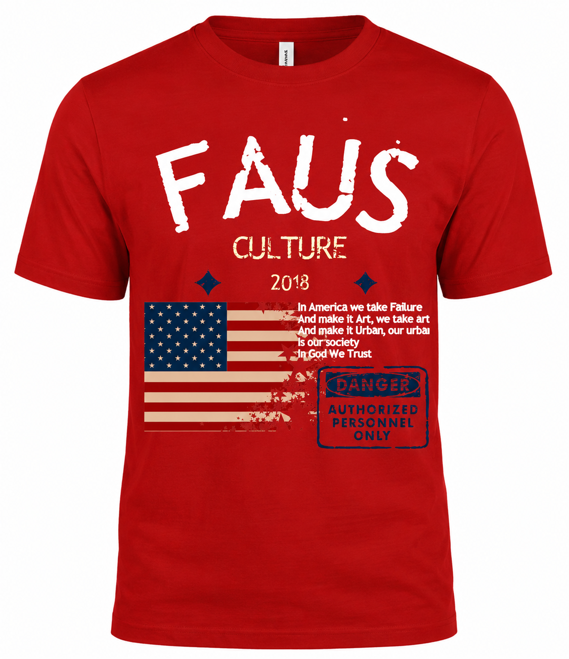 FAUS “AMERICA” Red Tee